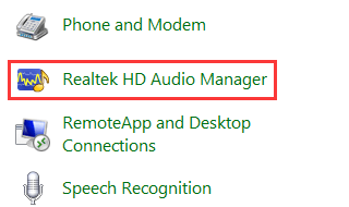 realtek hd audio manager