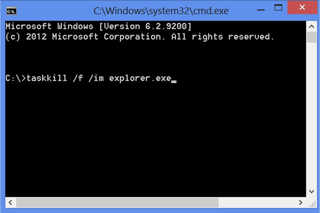 Kill Windows Explorer
