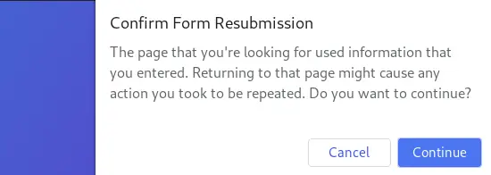 confirm resubmission