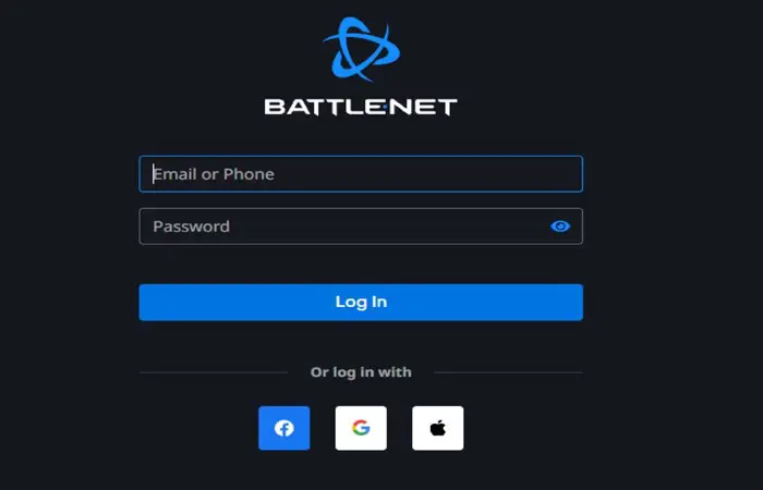 log in battle net