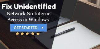Unidentified Network No Internet Access