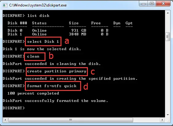 Format Disk Using Command Prompt