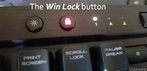check out the win lock button