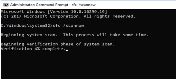 scannow command