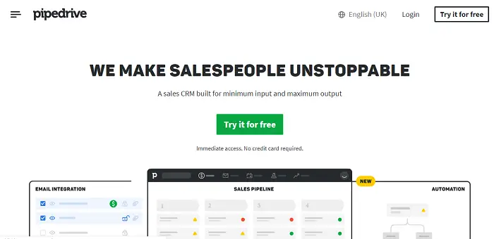 pipedrive crm software