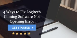 fix Logitech gaming software not opening error