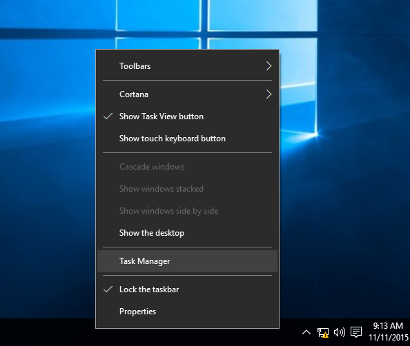 windows taskbar