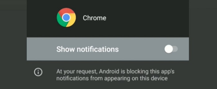 disable notifications