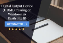 digital output device (hdmi) missing on windows 10