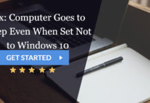 computer goes to sleep even when set not to windows 10