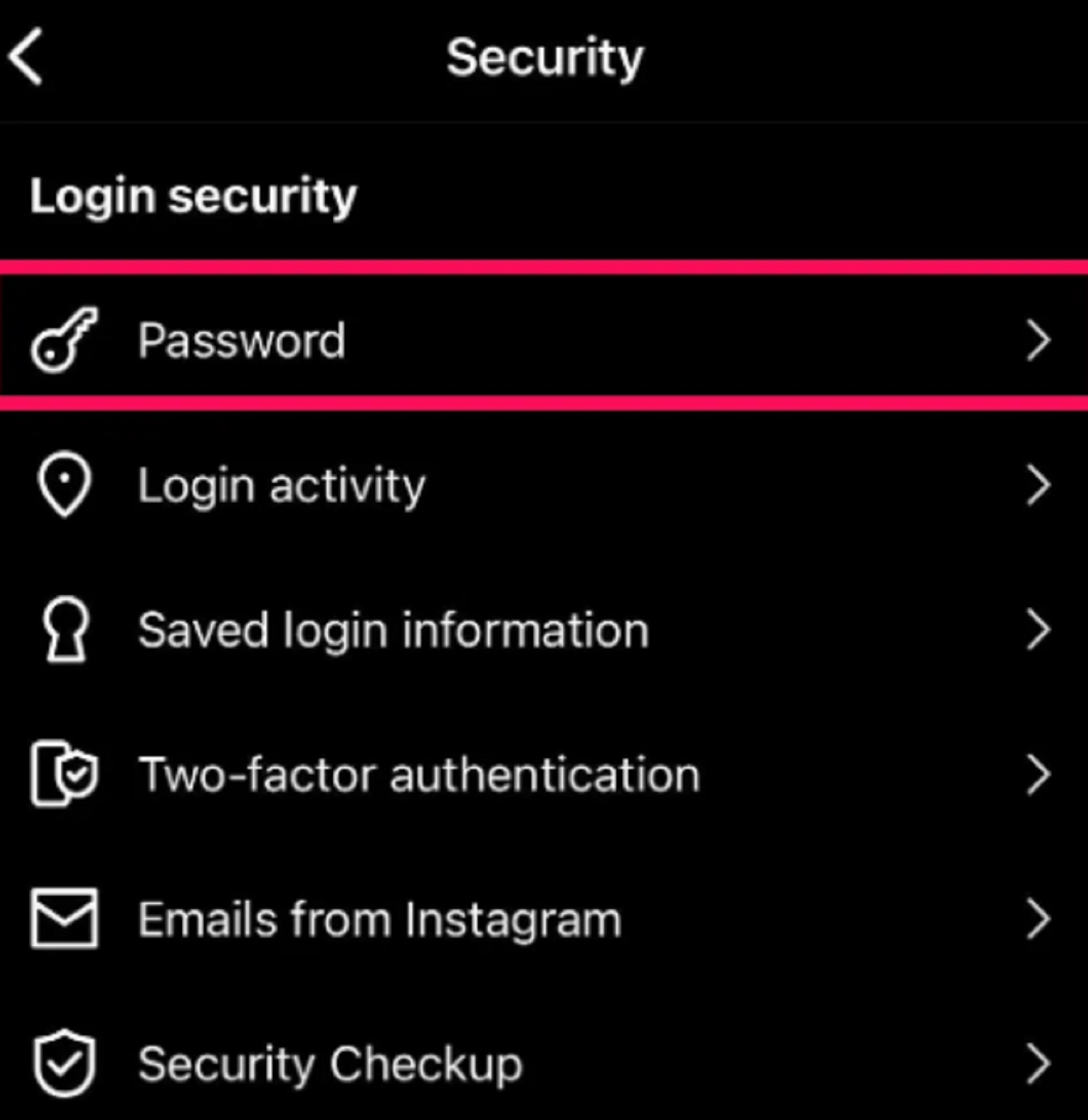 login security password