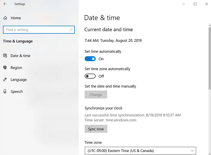 adjusting date and time