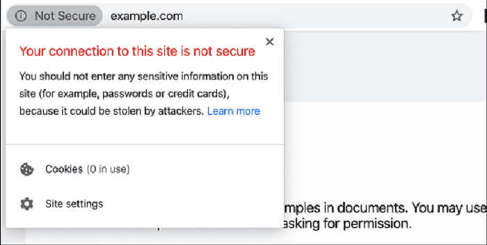 chrome says not secure but certificate is valid