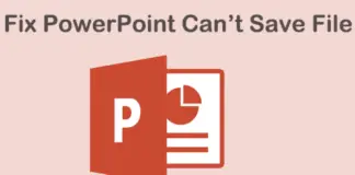 an error occurred while PowerPoint was saving the file
