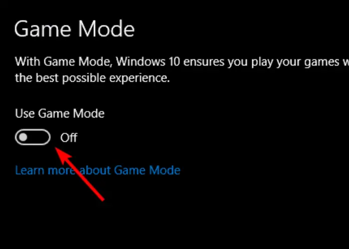 game mode in windows