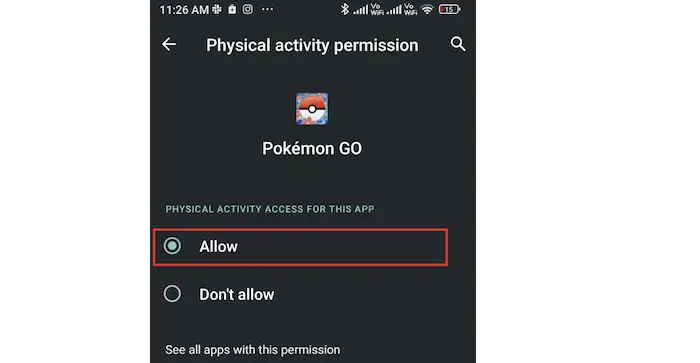 allow physical activity