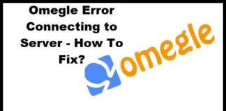 omegle error not working