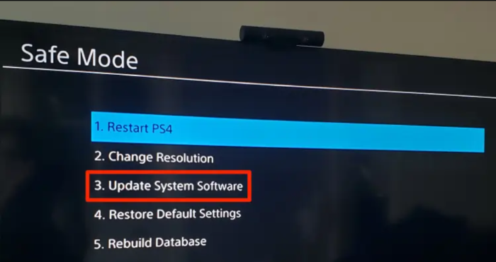 update system software ps4