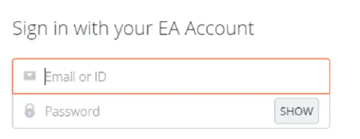 sign in with ea