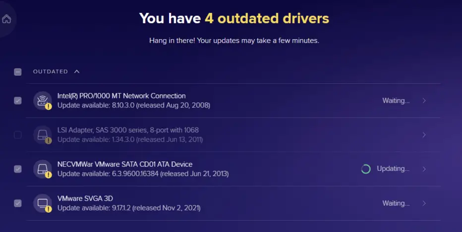 you have 4 outdated drivers