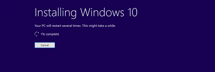 windows 10 installing