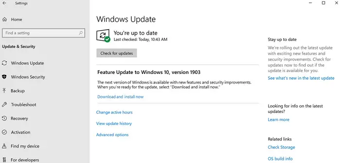 check windows update
