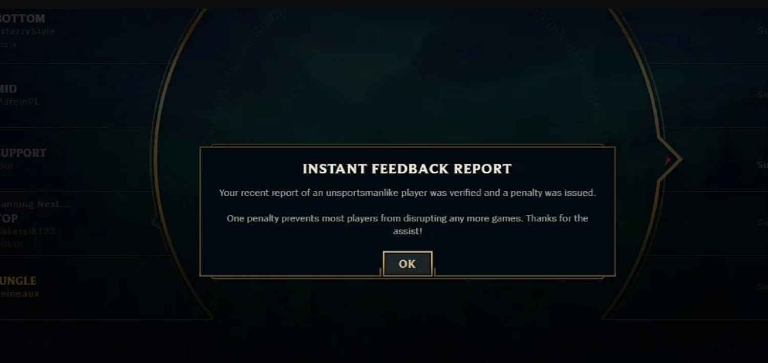 instant feedback report