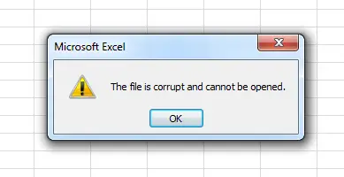 microsoft excel the file corrupts
