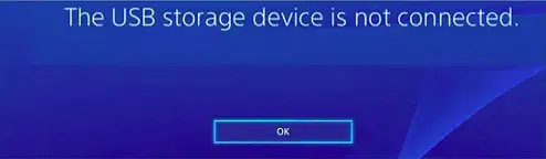 usb storage device is not connected