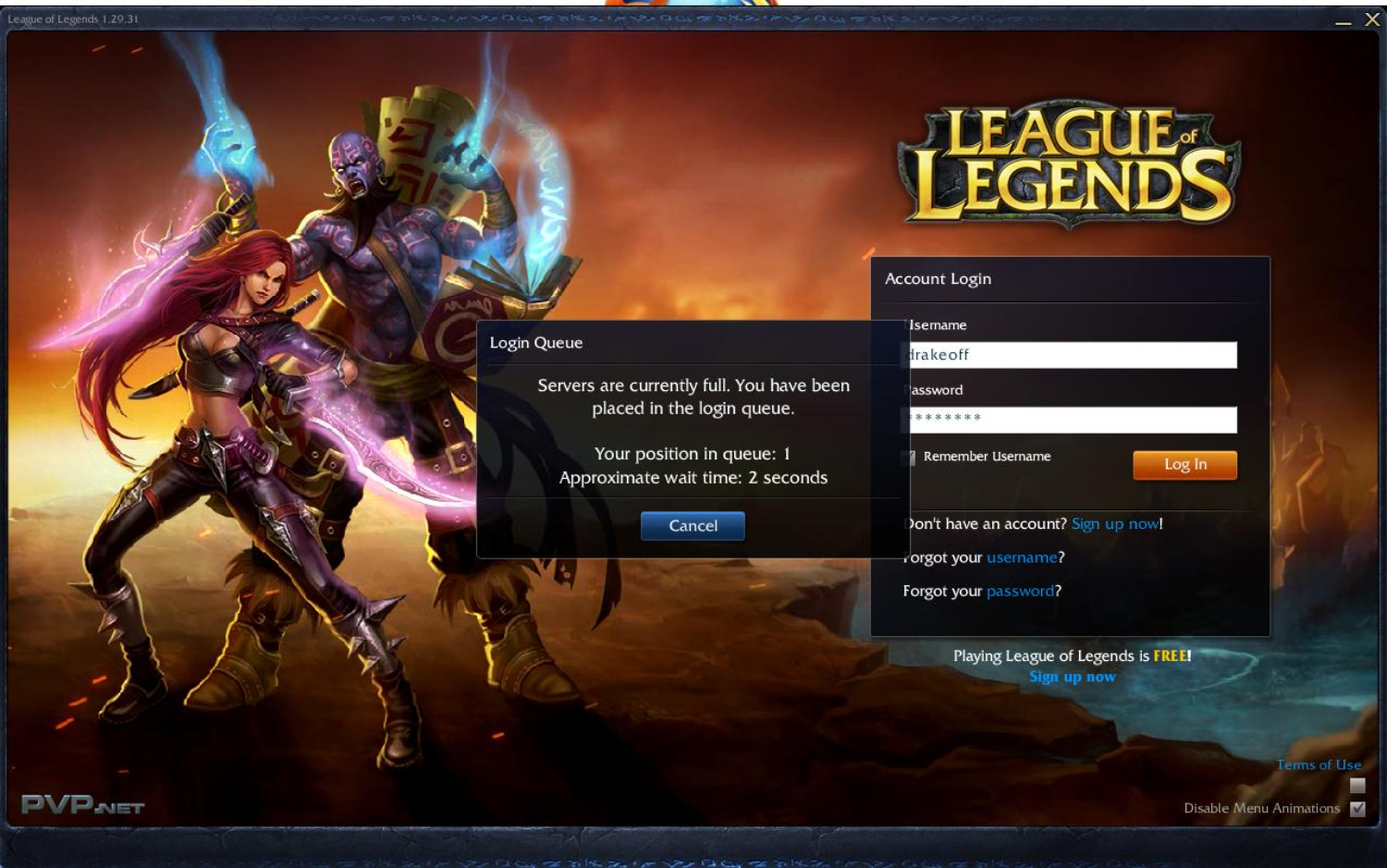 sign in to lol