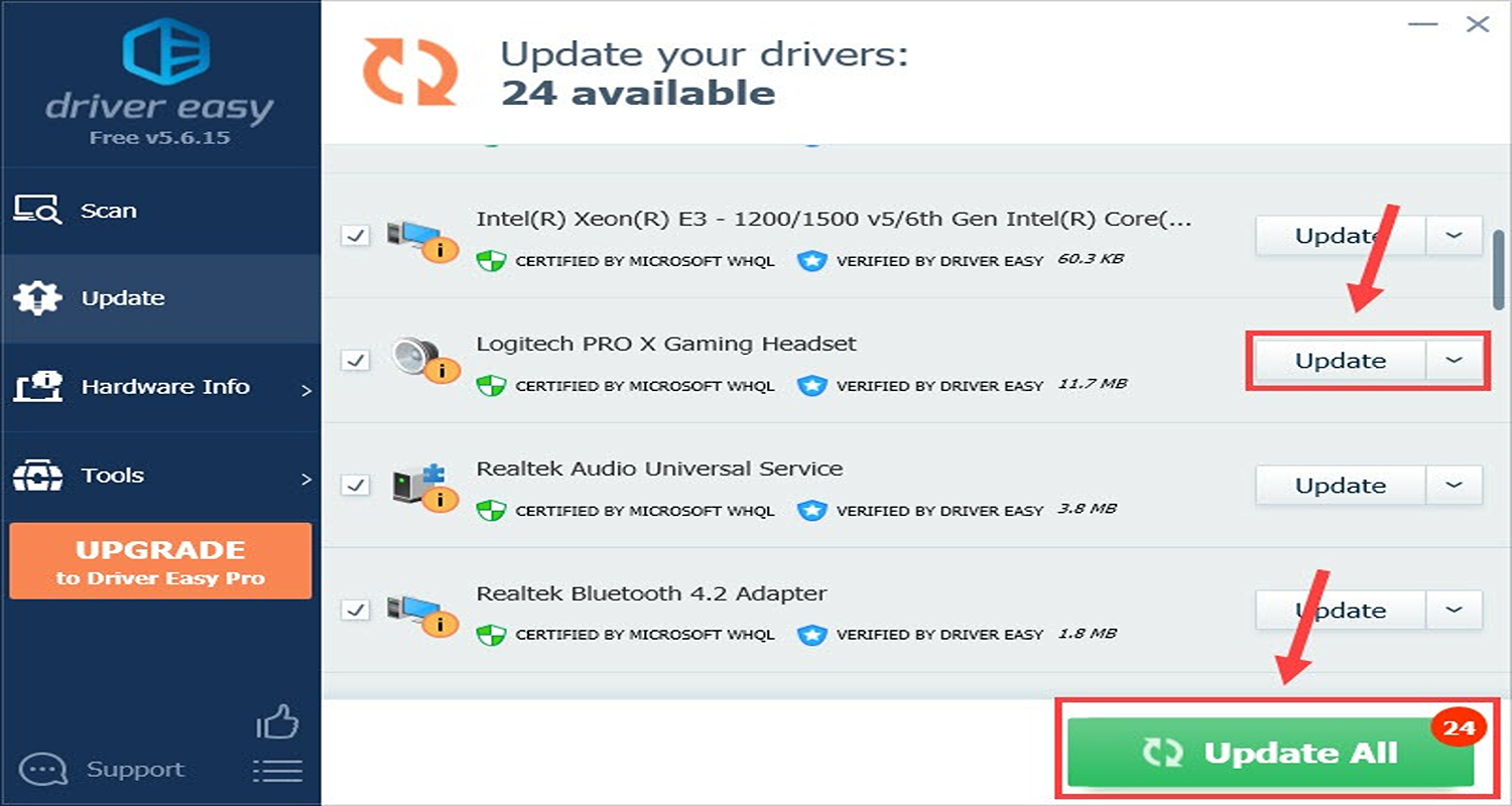 driver easy update all