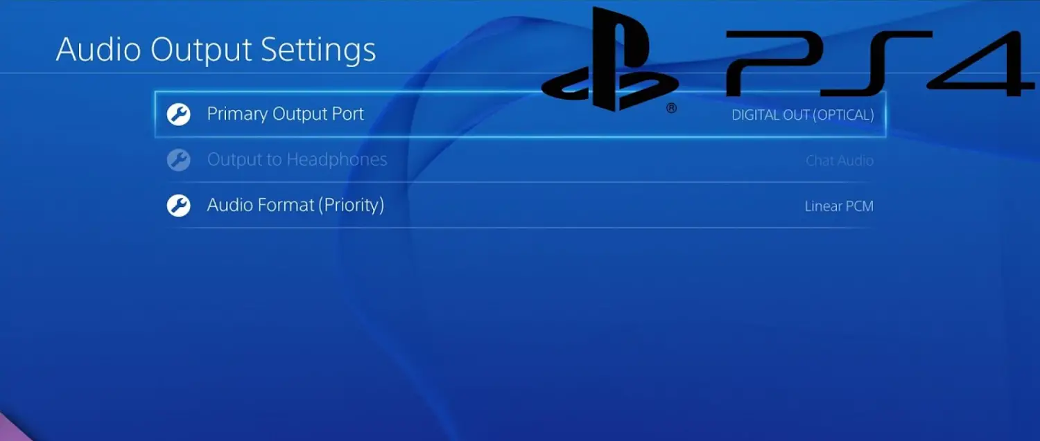 ps4 audio output settings