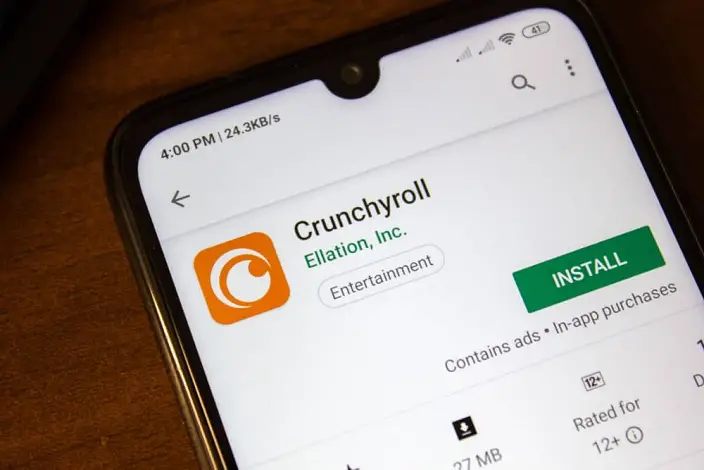 open play store and install crunchyroll app