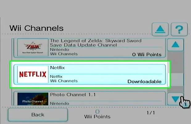 the netflix channel on wii