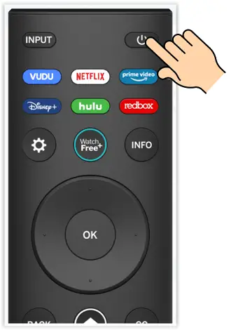 power button on remote control