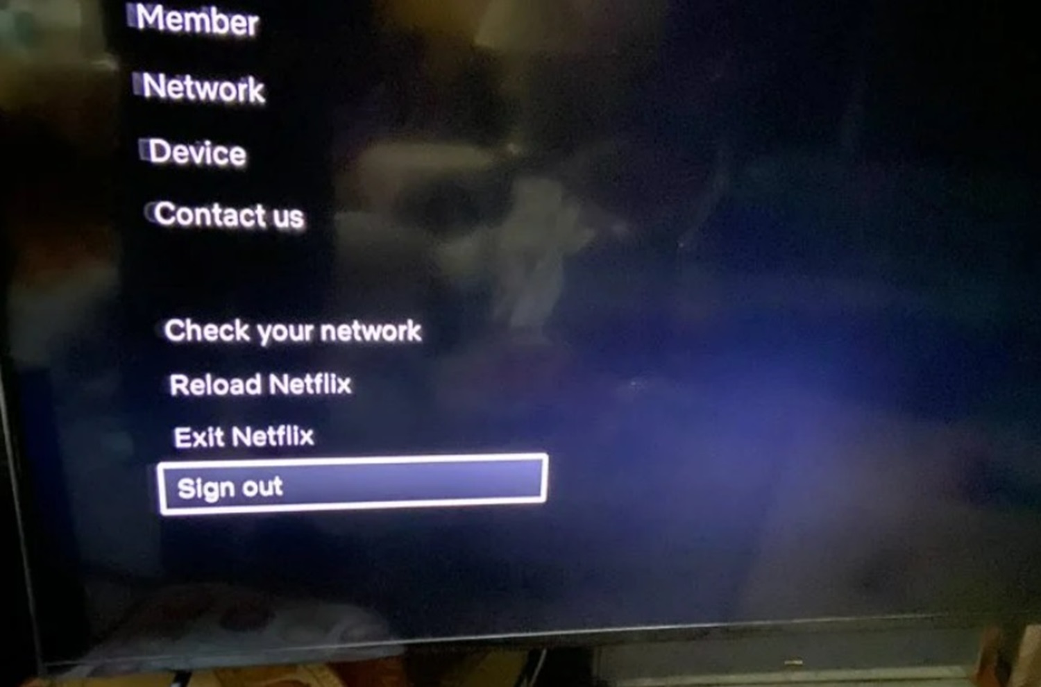 sign out of netflix