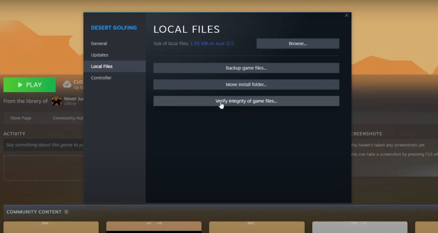 verify game file integrity on steam