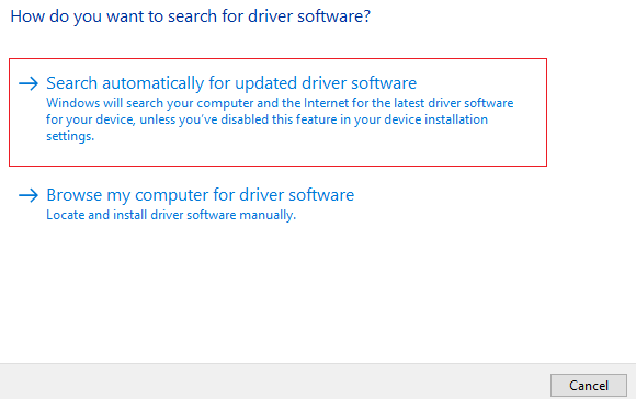 automatically search for the graphic driver